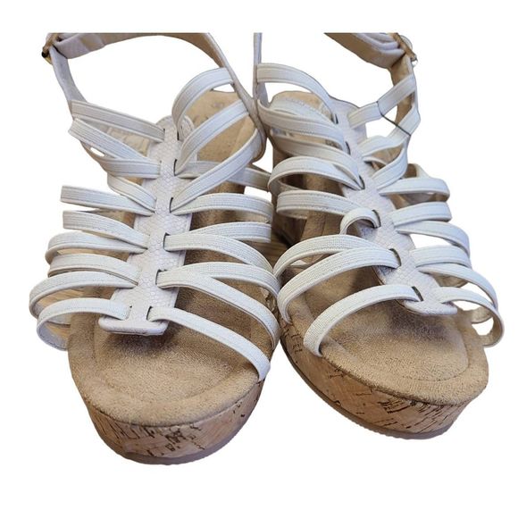 NWT ARDENE Leather Wesdge Sandals 9 - Picture 6 of 8